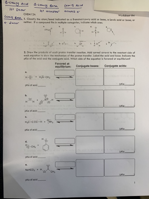 lewis acid and base worksheet