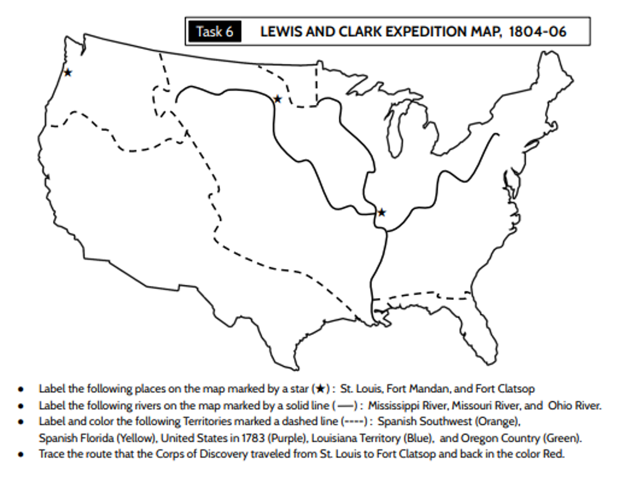 Free lewis and clark map worksheet - Lewis And Clark Map Worksheet 10 