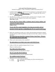 lewis and clark worksheet answers