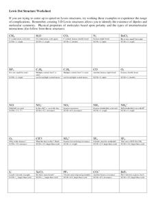 lewis structures worksheet