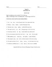 English worksheets: Lie vs Lay