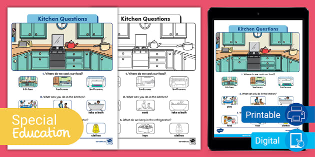 life skills worksheet for kitchen