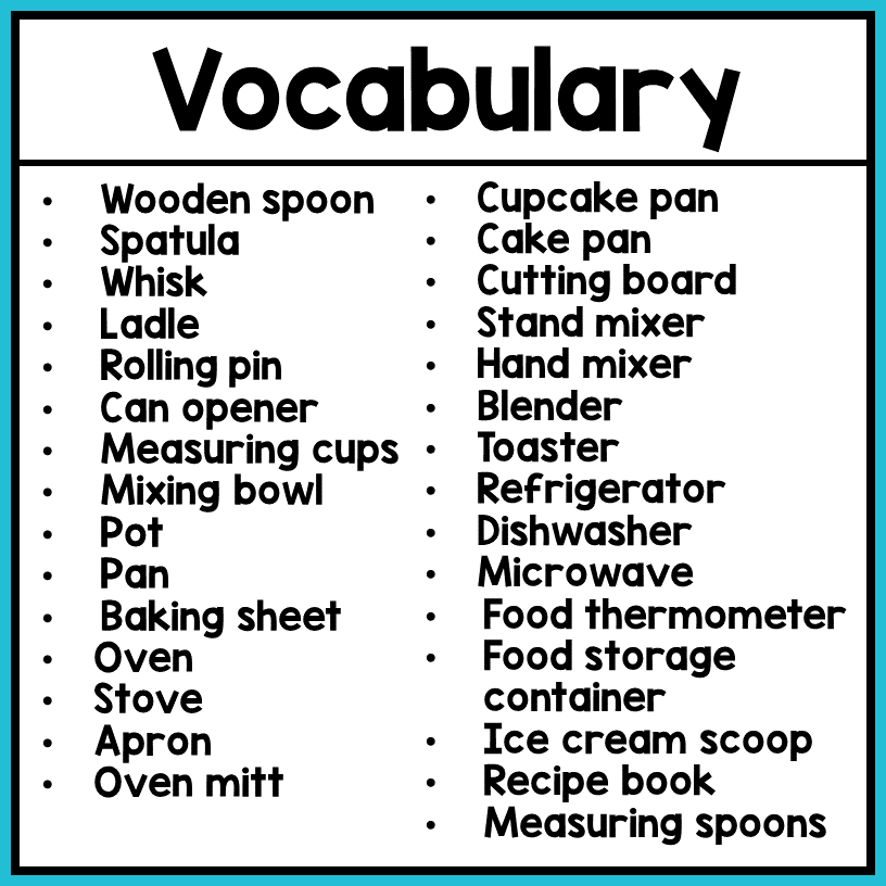 life skills worksheet for kitchen