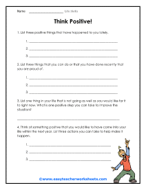 life skills worksheet for nursery