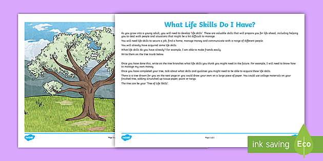 life skills worksheet