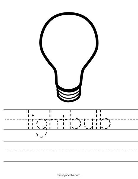 light bulb worksheet
