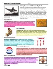 Limiting Government 5 limits organizer fillable pdf Limiting