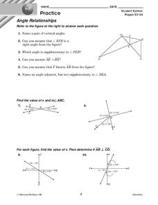 Math Angles Vertical Worksheets :: 25 - 48