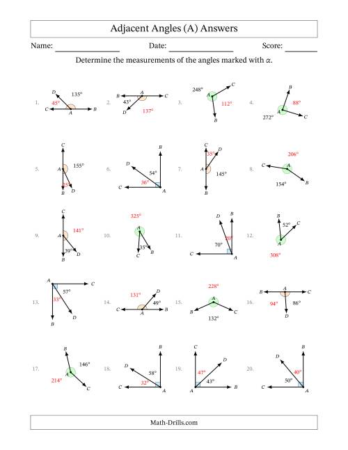 line and angle relationships worksheet