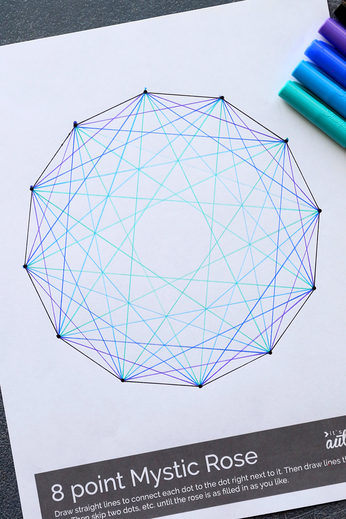 Geometric Line Art Worksheets - Its Always Autumn