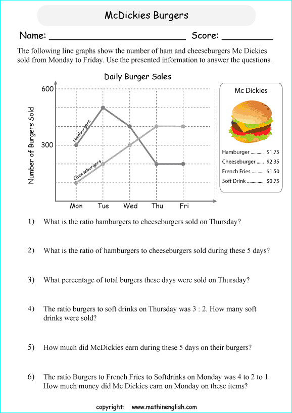 Printable primary math worksheet for math grades 1 to 6 based on ...