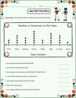 line plot data worksheet