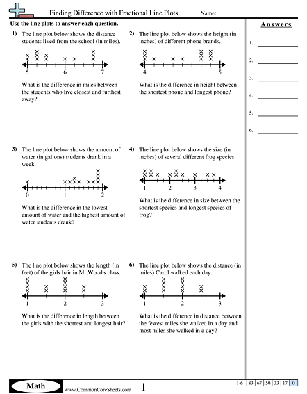 Line Plot Worksheets | Free - Distance Learning, worksheets and ...
