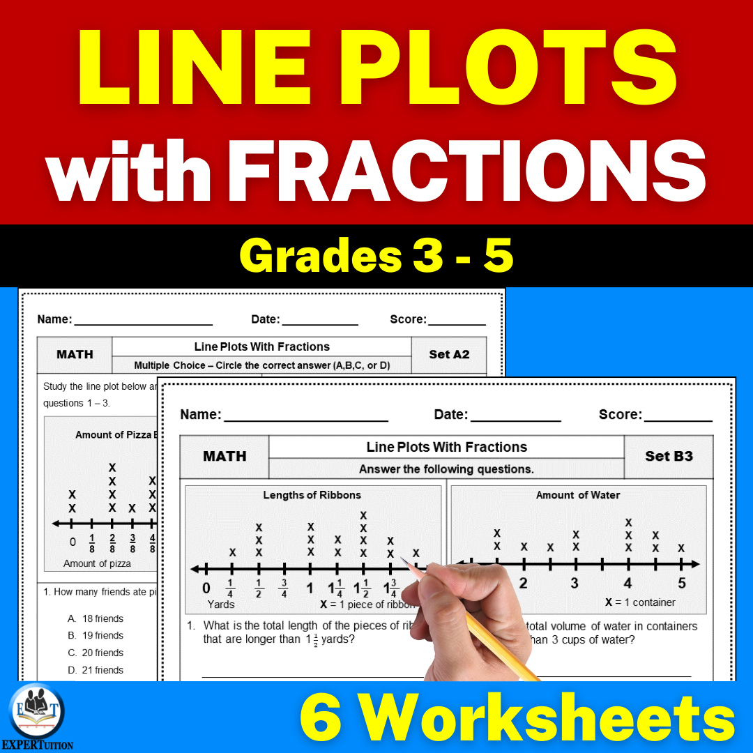 line plots worksheet with fractions