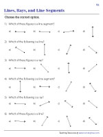 line segment and ray worksheet