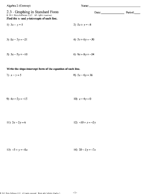 linear equations in standard form worksheet