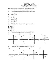 Graphing Linear Functions Worksheet for 9th Grade | Lesson Planet