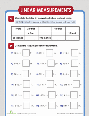 Linear Measurement | Interactive Worksheet 