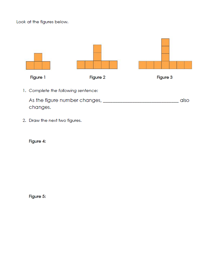 3d level – Linear Patterns | SCHS Maths & Numeracy - Worksheets Library