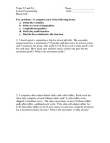 Algebra 2 - Worksheet 4.7/4.8 – Systems of Inequalities and ...