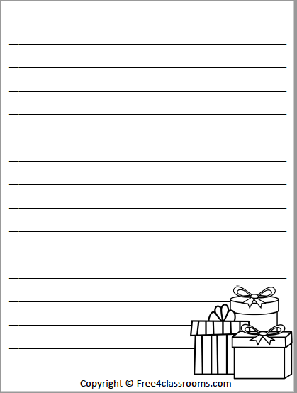 Free Christmas Lined Paper for Writing - Free Worksheets ...
