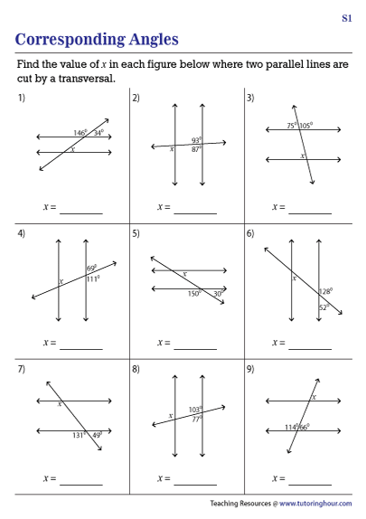 Corresponding Angles Worksheets Worksheets Library Corresponding Angles Worksheets Worksheets Library