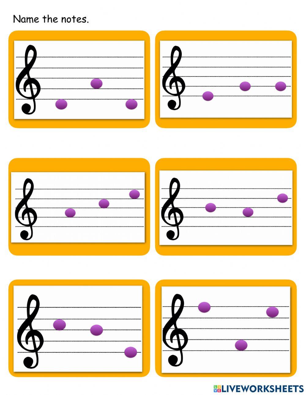 Lines and Spaces Both Clefs worksheet Live Worksheets Worksheets