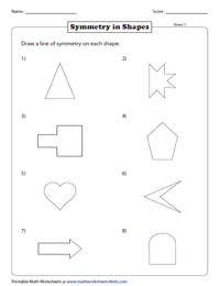 lines of symmetry worksheet pdf
