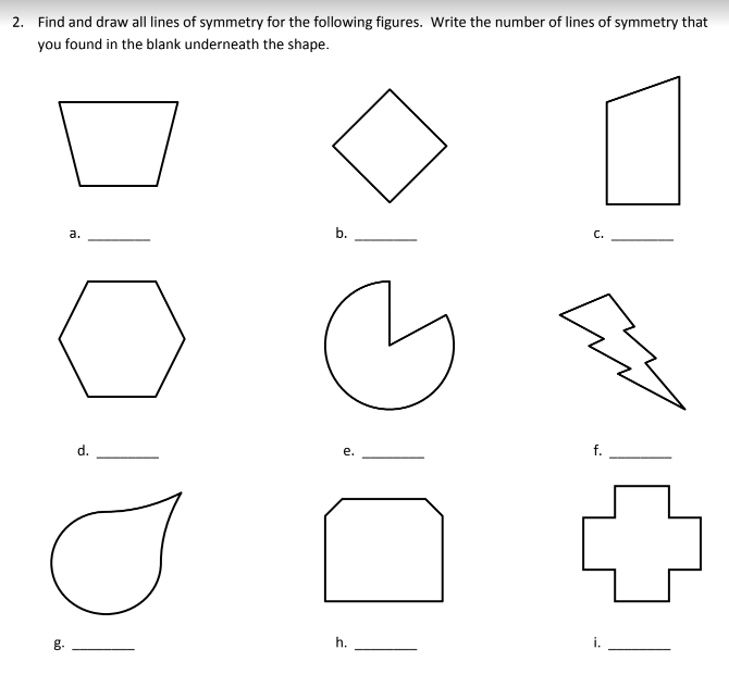lines of symmetry worksheet pdf