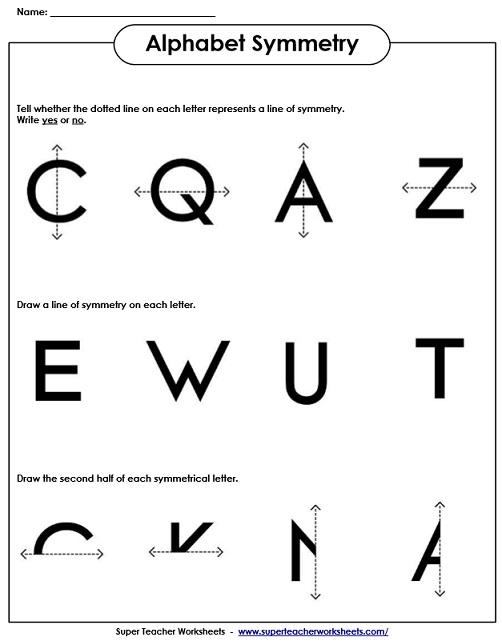 lines of symmetry worksheet pdf