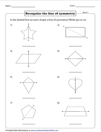 lines of symmetry worksheet pdf