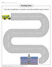 lines tracing worksheet