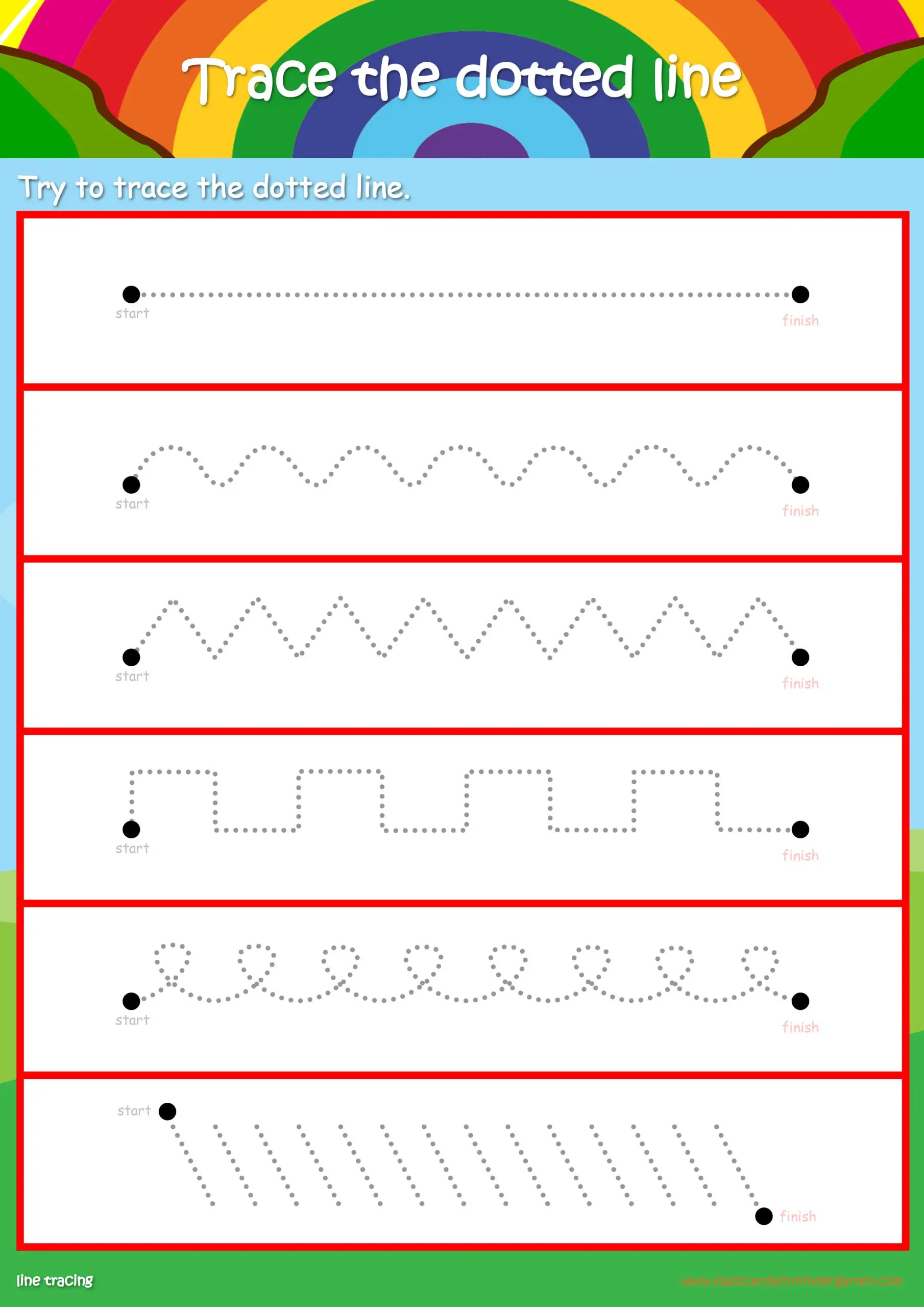 line tracing worksheet