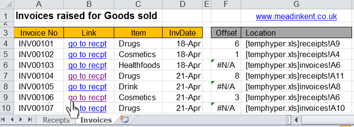 Excel - Hyperlink navigation and macro buttons