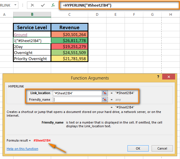 3 ways to insert a Hyperlink to another Excel sheet