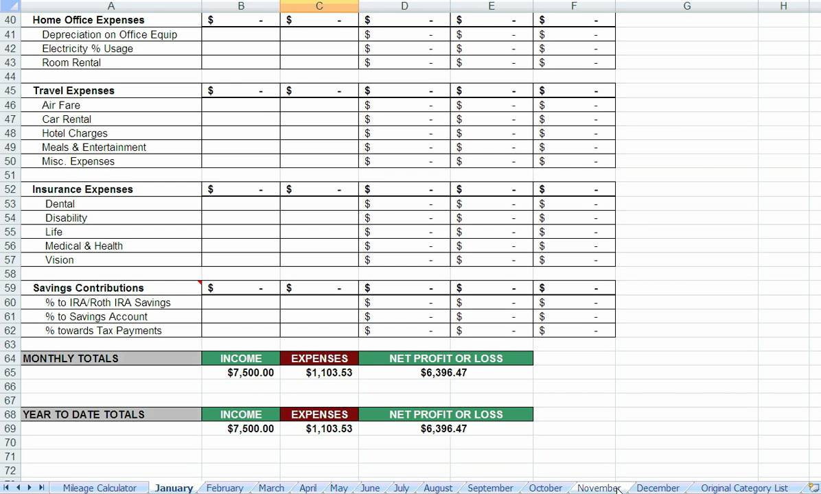 list of itemized deductions worksheet
