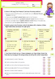 listening comprehension worksheet grade 4