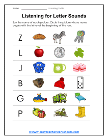 Listening Skill Worksheets