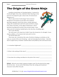 Literary Elements Worksheets