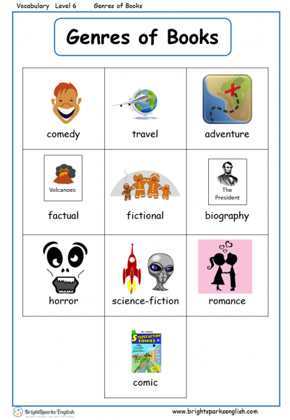 literary genres worksheet