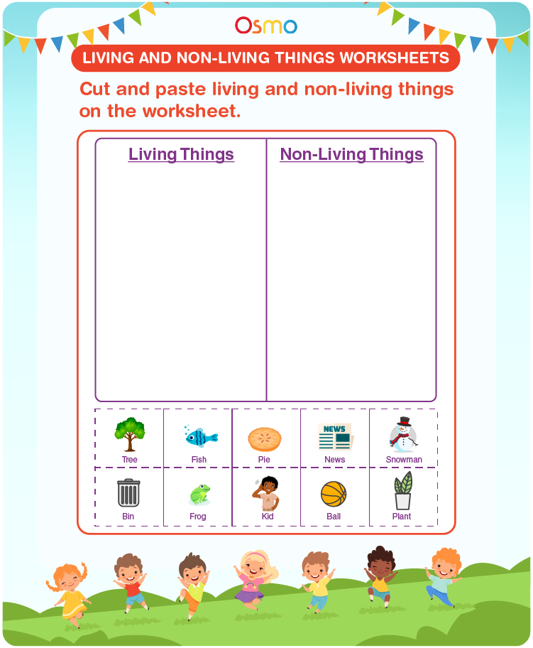 living and non living worksheet
