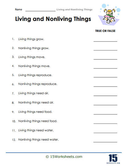 Living and Nonliving Things Worksheets - 15 Worksheets Library