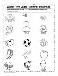 Living and Non Living Things Worksheets
