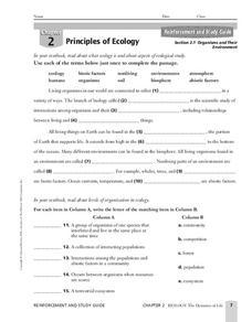 living things and the environment worksheet