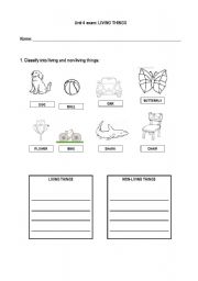 living things and their environment worksheet
