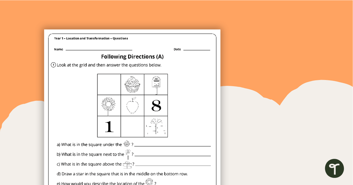 Location and Transformation Worksheets - Year 1 | Teach Starter