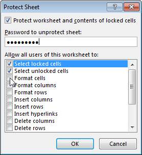 Protect a worksheet - Microsoft Support