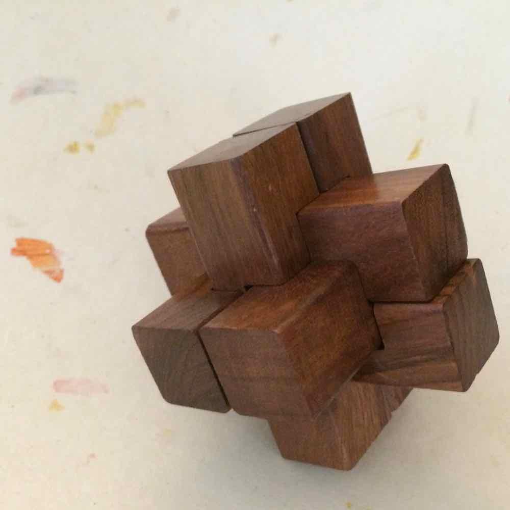 Burr puzzle- Intersecting Logs- 6 Piece - Indic Inspirations