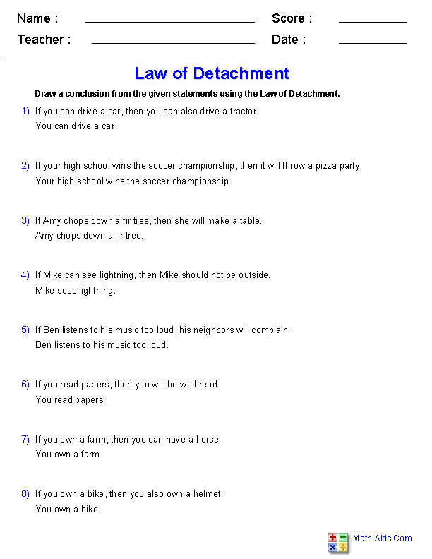 Logic Worksheets | Dynamic Logic Worksheets for Teachers