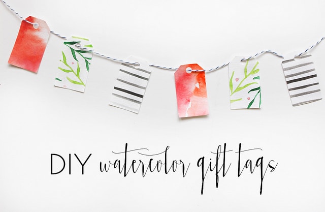 DIY Sweet and Simple Watercolor Gift Tags - Lolly Jane